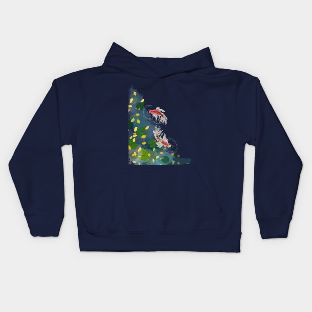 Ginkgo Pond Kids Hoodie by ColourMoiChic